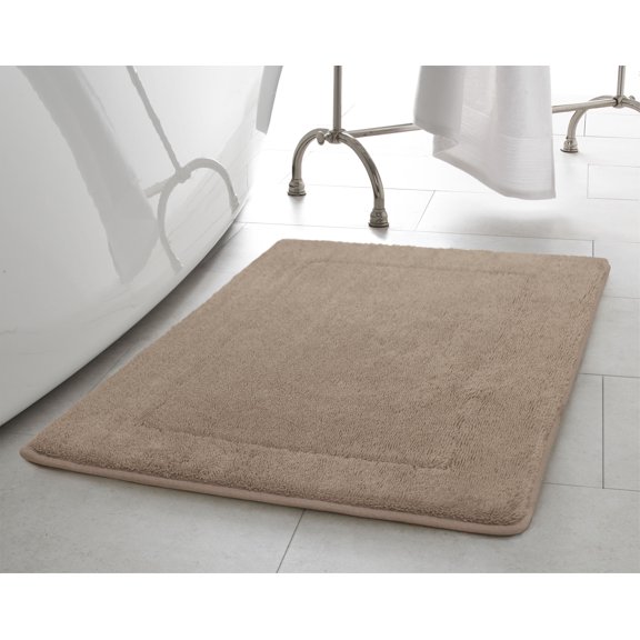 Oliver Brown Solid Print Traditional Bath Rugs, Brown, 20" x 32"