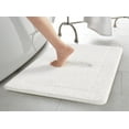 thumbnail image 1 of Oliver Brown Solid Print Traditional Bath Rugs, White, 20" x 32", 1 of 6