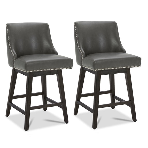 Oliver Counter Height Swivel Barstool Set of 2 Retro Grey - Counter Height - 23-28 in.