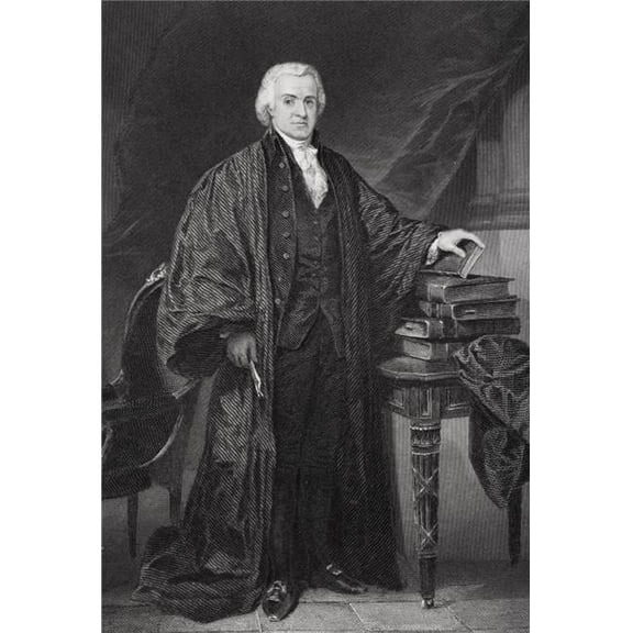 Oliver Ellsworth 1745-1807 American Politician Diplomat & Jurist. A Chief Poster Print, Large - 22 x 34