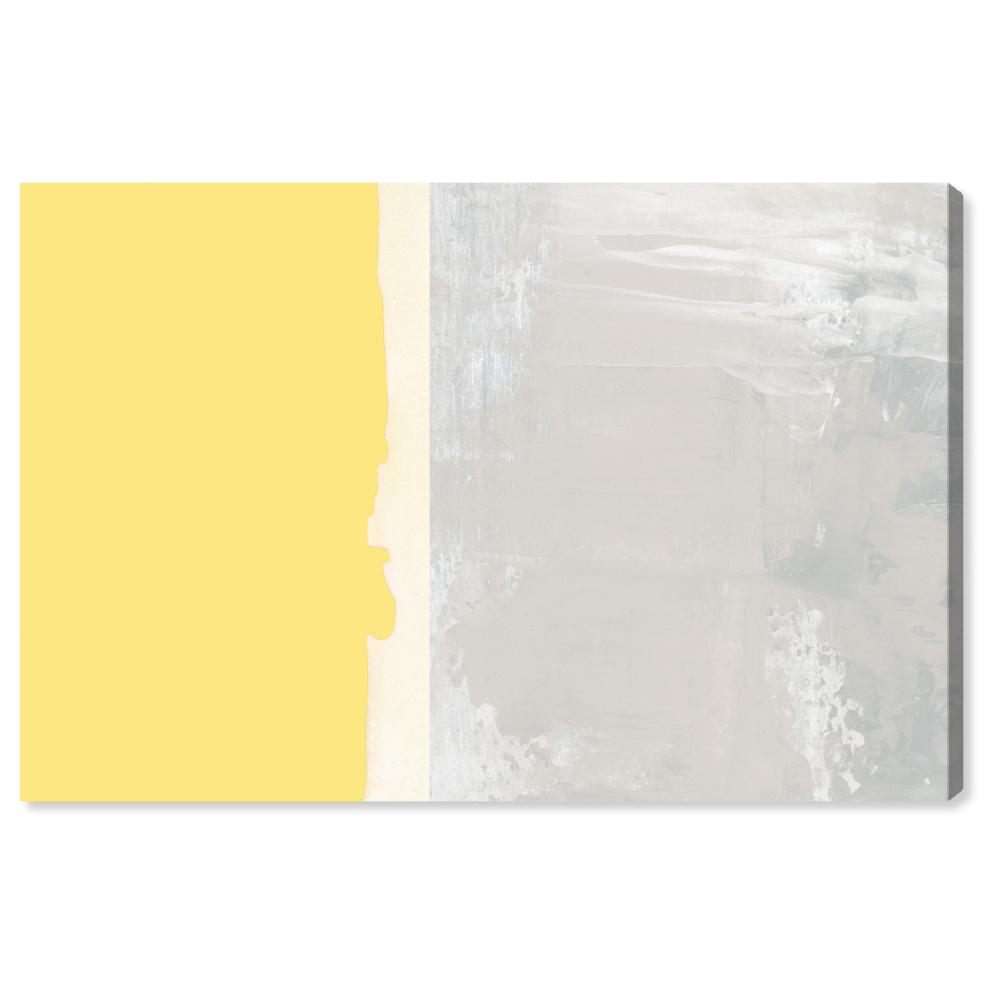 Oliver Gal 'Divided Yellow' Abstract Wall Art Yellow Abstract with Gray Tones Modern