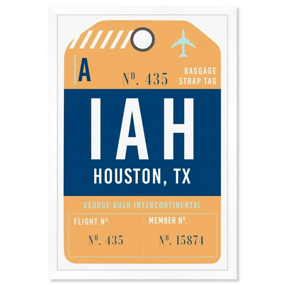Oliver Gal Houston Luggage Tag Wall Art