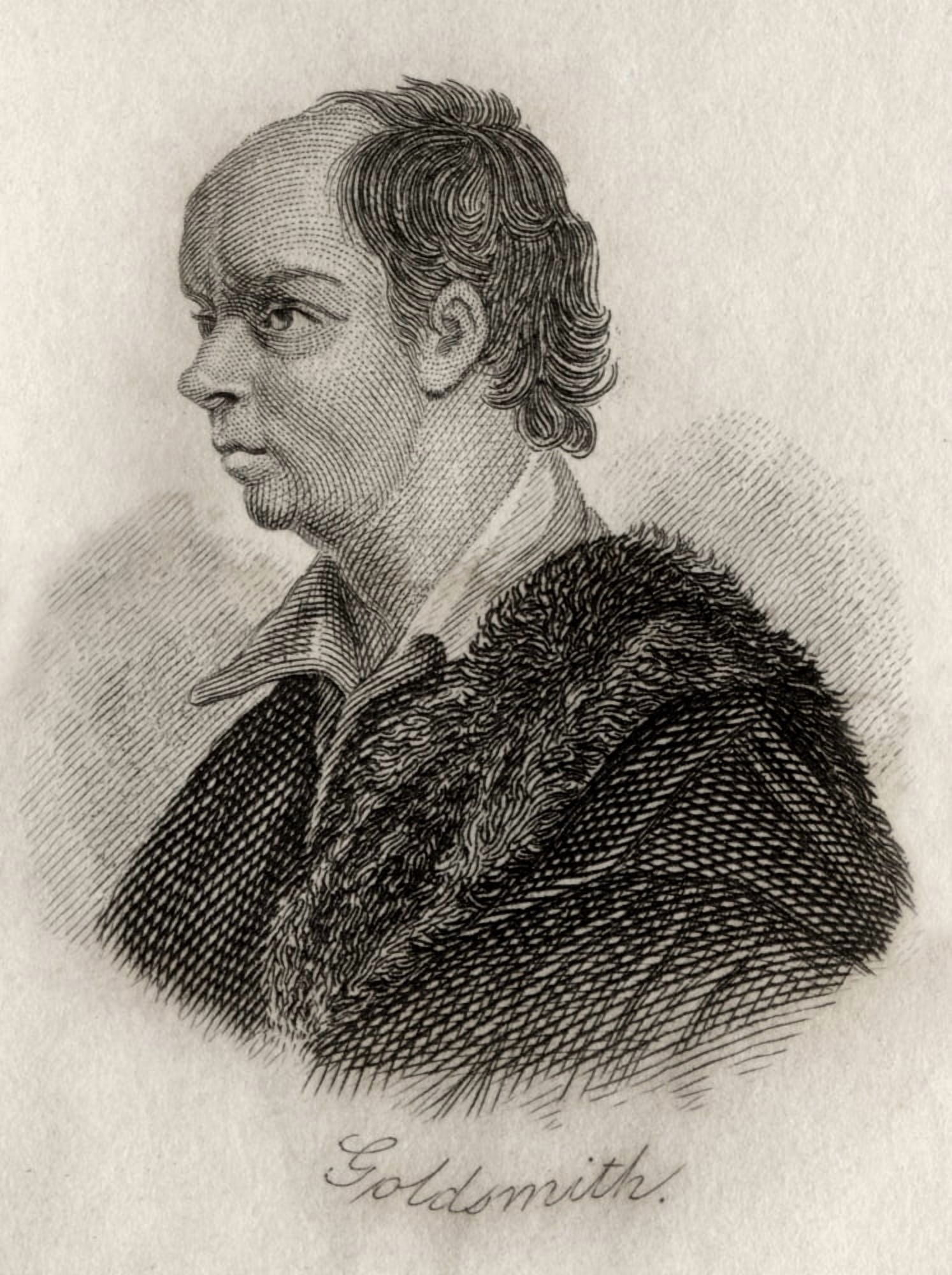Oliver Goldsmith 1728-1774 Anglo-Irish Playwright NovelistDramatist Poet And Essayist Engraved By JWCook Canvas Art - Ken Welsh Design Pics (24 x 32)