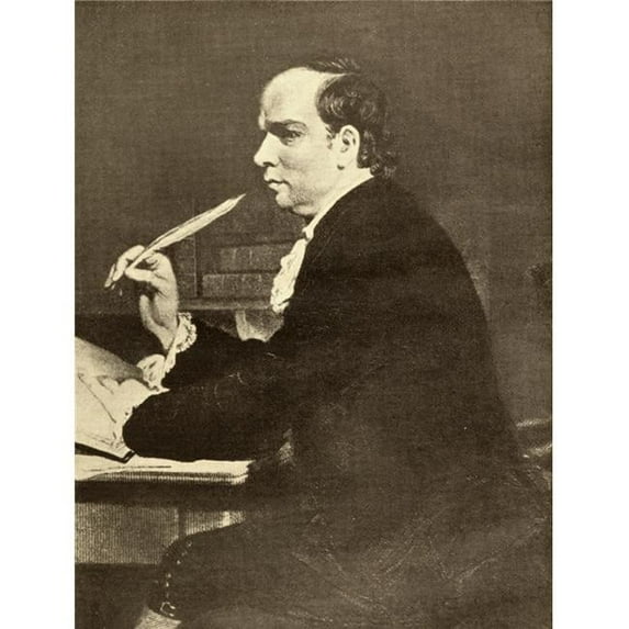 Oliver Goldsmith 1730-1774 Anglo-Irish Playwright Novelist Poet Poster Print, Large - 26 x 34