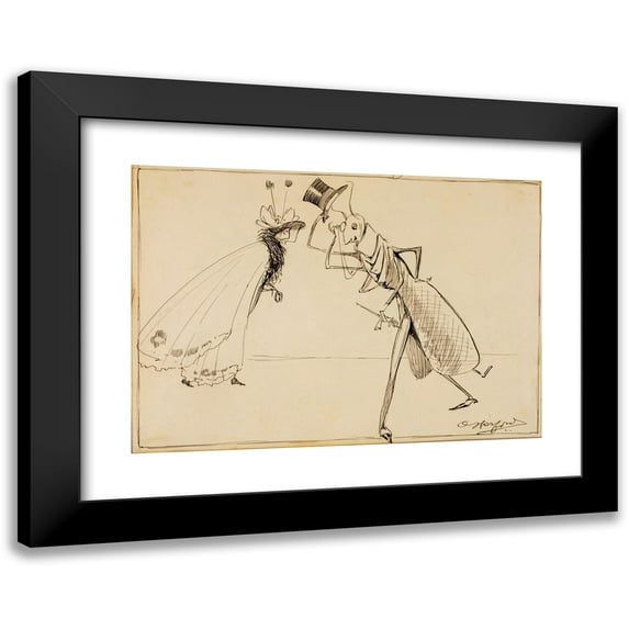 Oliver Herford 18x14 Black Modern Framed Museum Art Print Titled - Insects