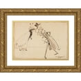 thumbnail image 1 of Oliver Herford 18x14 Gold Ornate Wood Frame and Double Matted Museum Art Print Titled - Insects, 1 of 4