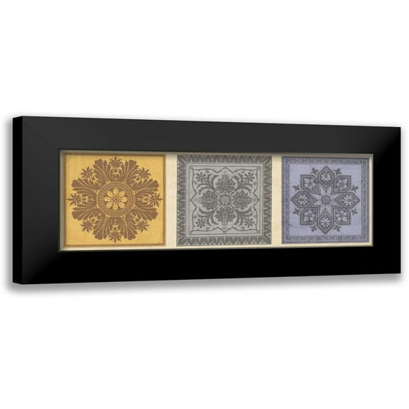 Oliver, Jenny 14x7 Black Modern Framed Museum Art Print Titled - Classical Tiles II