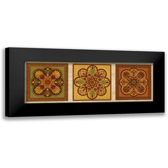 Oliver, Jenny 18x9 Black Modern Framed Museum Art Print Titled - Classical Tiles IV