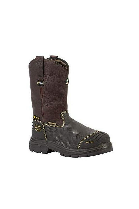 Oliver Men's 12" Met Guard Steel Toe Pull On Riggers Boot, Brown - 12 Medium