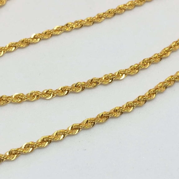 Oliver & Navy Solid Rope Chain Necklace,18k Gold