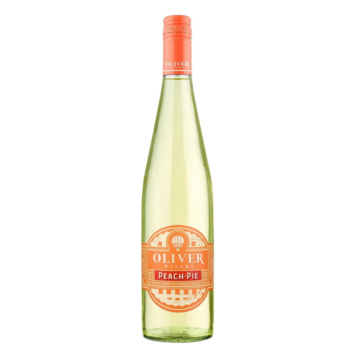 Oliver Peach Pie Wine, Indiana, 8.3% ABV, 750ml Glass Bottle