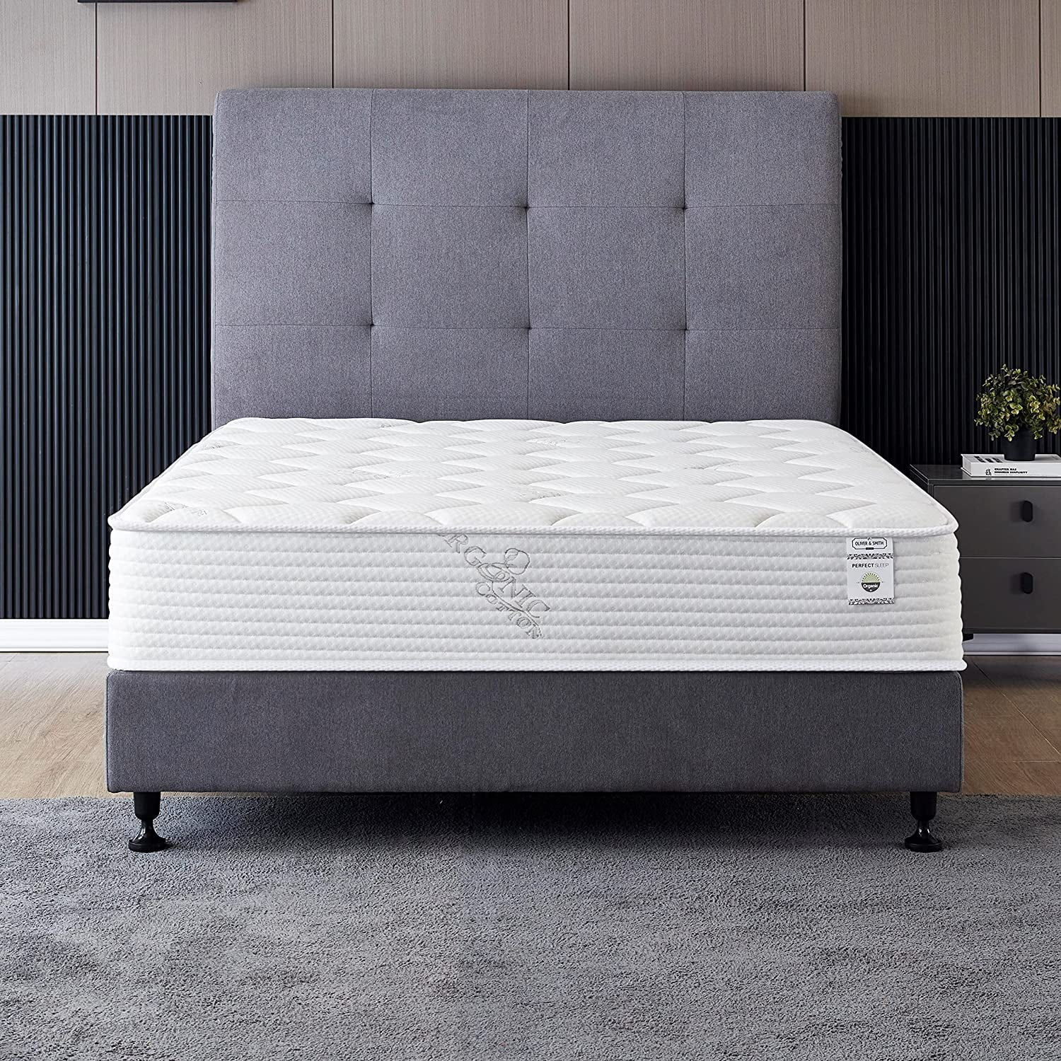 Oliver & Smith 10 Inch Twin Mattress - Hybrid Cool Memory Foam and Pocket Spring - Medium Firm - Coil Springs for Supportive Sleep