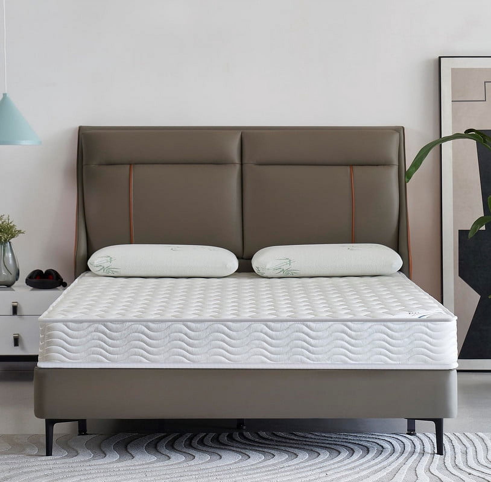 Oliver & Smith 6-inch comfort foam and spring full size hybrid mattress - tight top and provides a medium-firm level of comfort