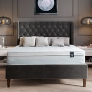Oliver & Smith Queen Mattress 12 Inch – Medium Firm Hybrid Mattress with Bonnell Springs – High Density Foam Support – Euro Top Mattress in a Box – Queen Size Bed for Adults