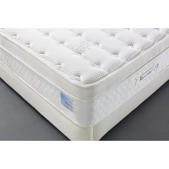Oliver Smith Organic Cotton 12" Deluxe Sleep Plush w/ Cool Memory Foam & Pocket Spring Mattress
