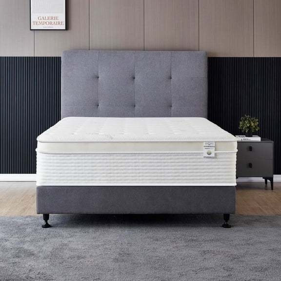 Oliver & Smith Twin Mattress 14 Inch - Hybrid Cool Memory Foam and Spring Mattress - Euro Top Medium Firm - Rolled in a Box