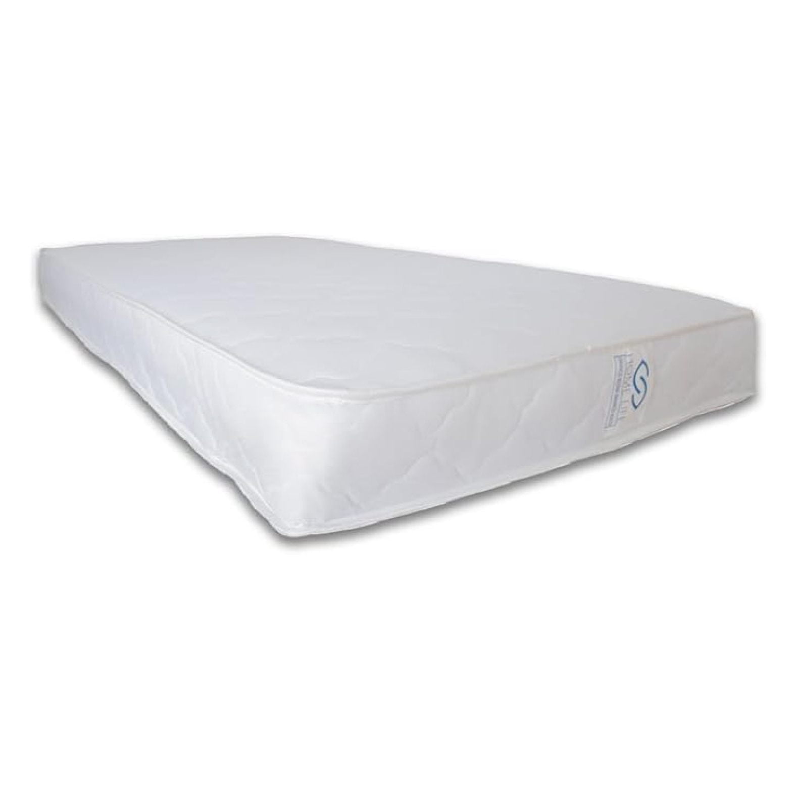Oliver & Smith Twin Mattress 8 Inch - Medium Firm Euro Top, Double-Sided with Bonnell Coil Support - 6 Layer High Density Foam - Cotton Cover Twin Size Mattress in A Box - White