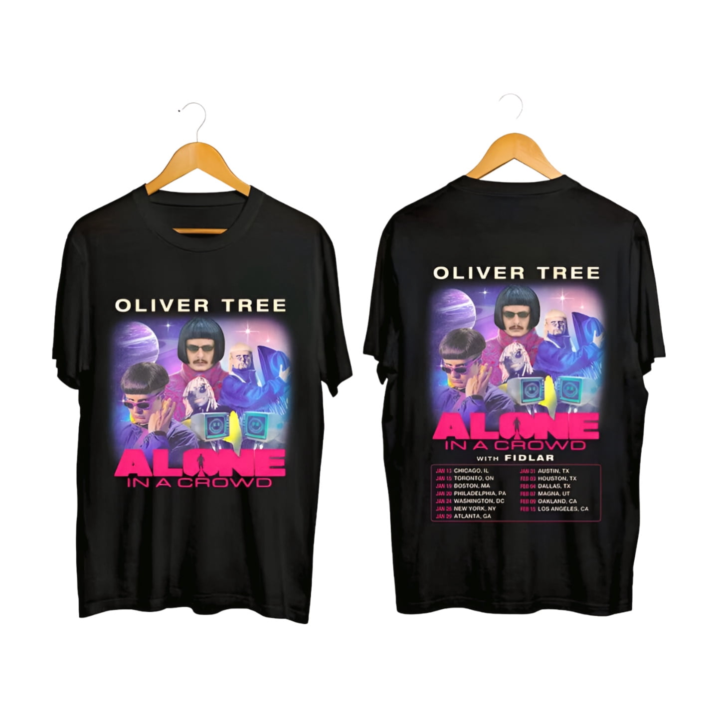 Oliver Tree Alone In a Crowd 2024 Tour TShirt, Oliver Tree Fan Shirt