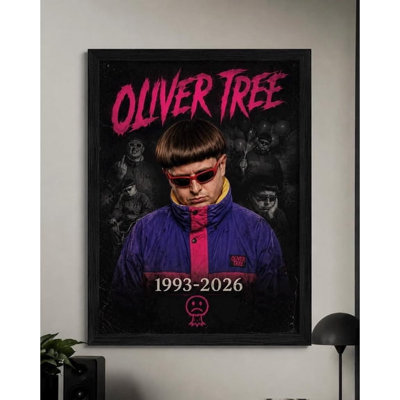 Oliver Tree Memorial Poster - Designed, Printed Physical Wall Art Printed Poster , Poster Print Only