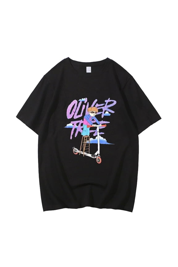 Oliver Tree T Shirt Men's Hip Hop Band Vintage Washed Casual RIP Rapper T-shirt Breathable High Quality Cotton Streetwear