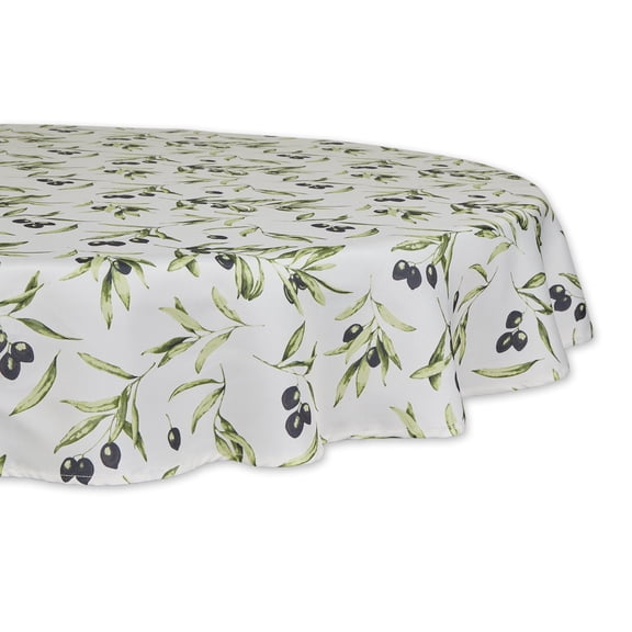 Olives Print Outdoor Tablecloth, 60 Round