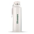 thumbnail image 1 of Oliveware Aura Insulated Steel Bottle - White | Keep Hot & Cold for Long Hours | Fits Bags & Fridge | Strap for Easy Carry - 690ml, 1 of 5