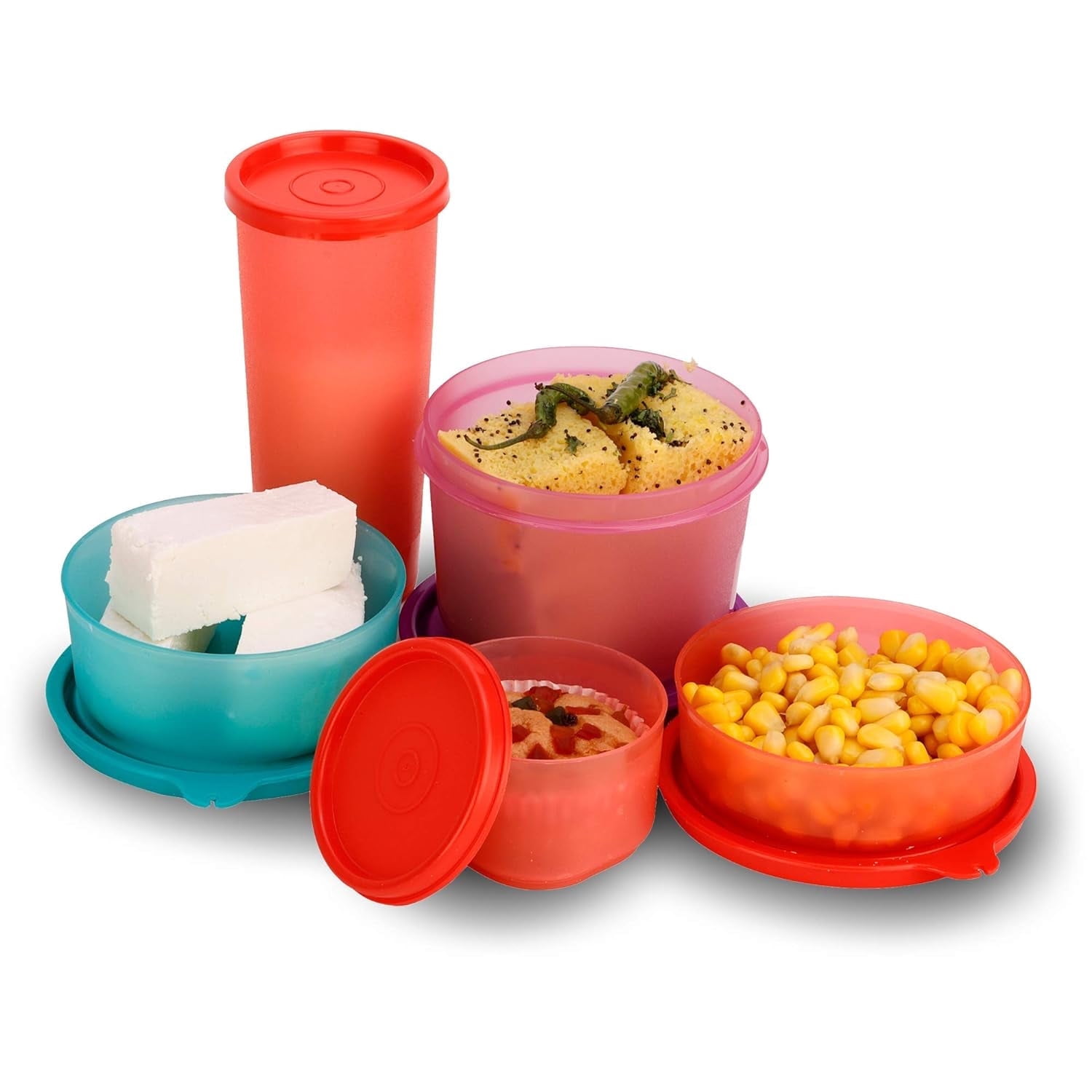 Oliveware Food Saver Set | 4 Air-Tight & Spill Proof Containers with ...