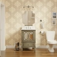 thumbnail image 1 of Olivia 24" Bathroom Vanity with Weathered Gray Cabinet and Carrara Marble Top, 1 of 5