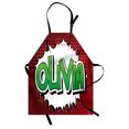 thumbnail image 1 of Olivia Apron Retro Comic Book Burst with Common Women`s Given Name Teenager Design, Unisex Kitchen Bib Apron with Adjustable Neck for Cooking Baking Gardening, Ruby Green and White, by Ambesonne, 1 of 3