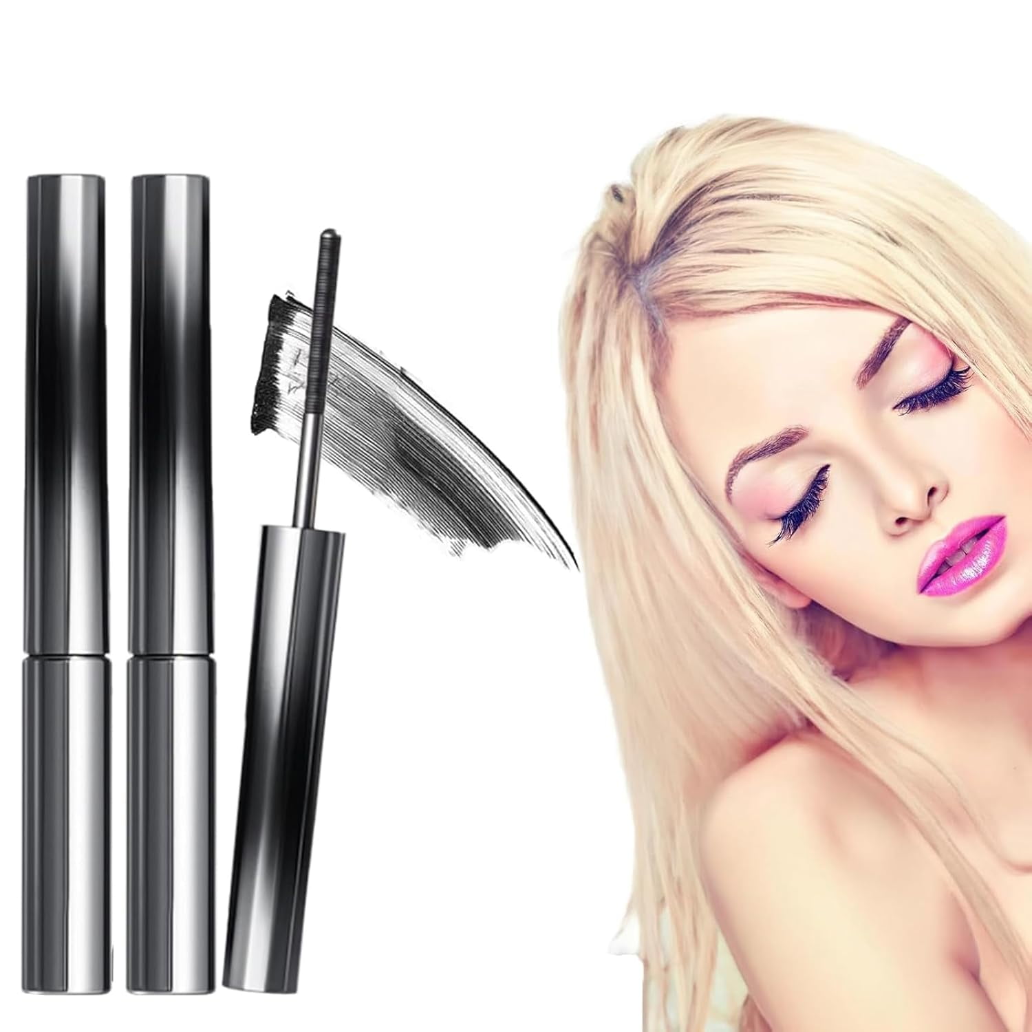 Olivia Blaire Iron Wand Mascara, 3D Curling Eyelash Iron Mascar