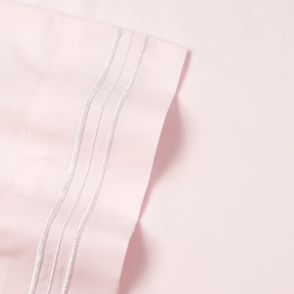 Olivia Branch 1800 Thread Count Microfiber Bed Sheet Set RV Queen - Pale Pink