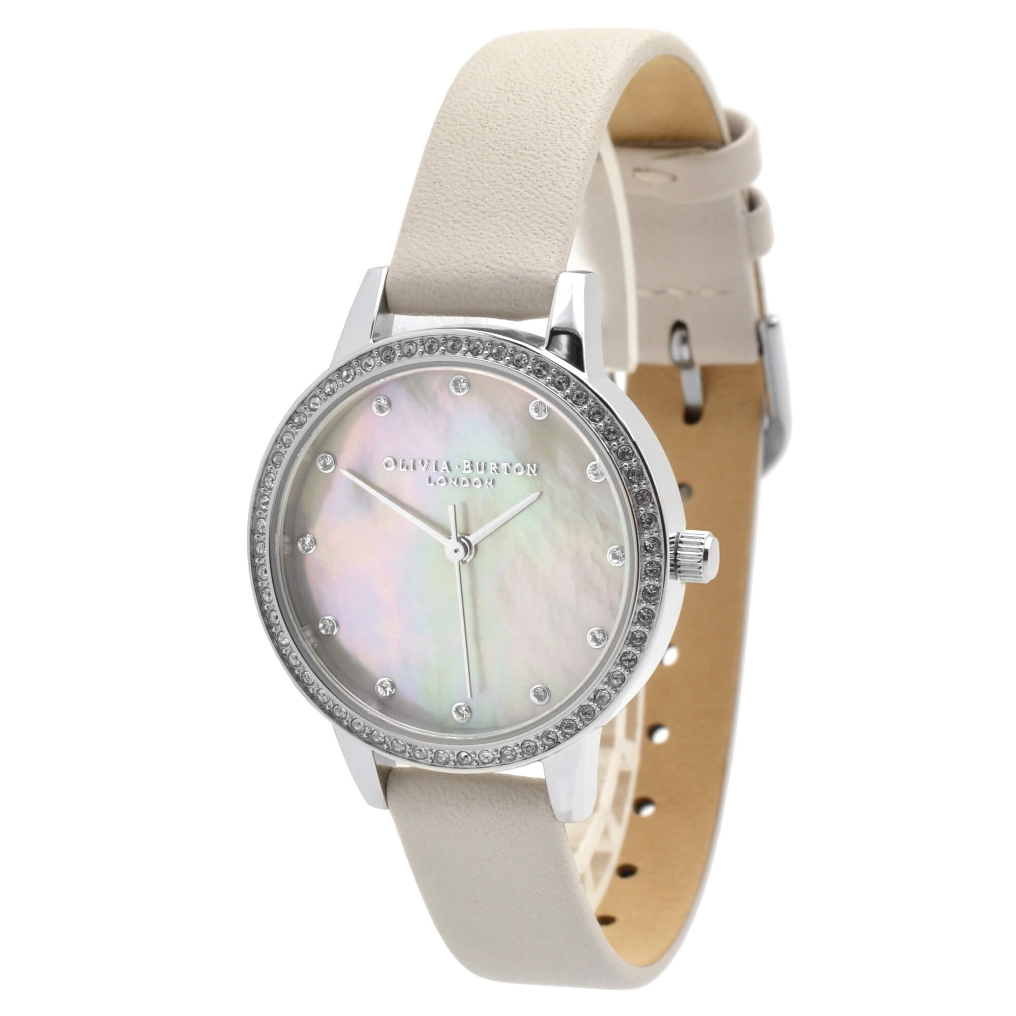 OLIVIA BURTON Silver Daisy Dial with Pink Leather Strap Olivia Burton Watch main image 2