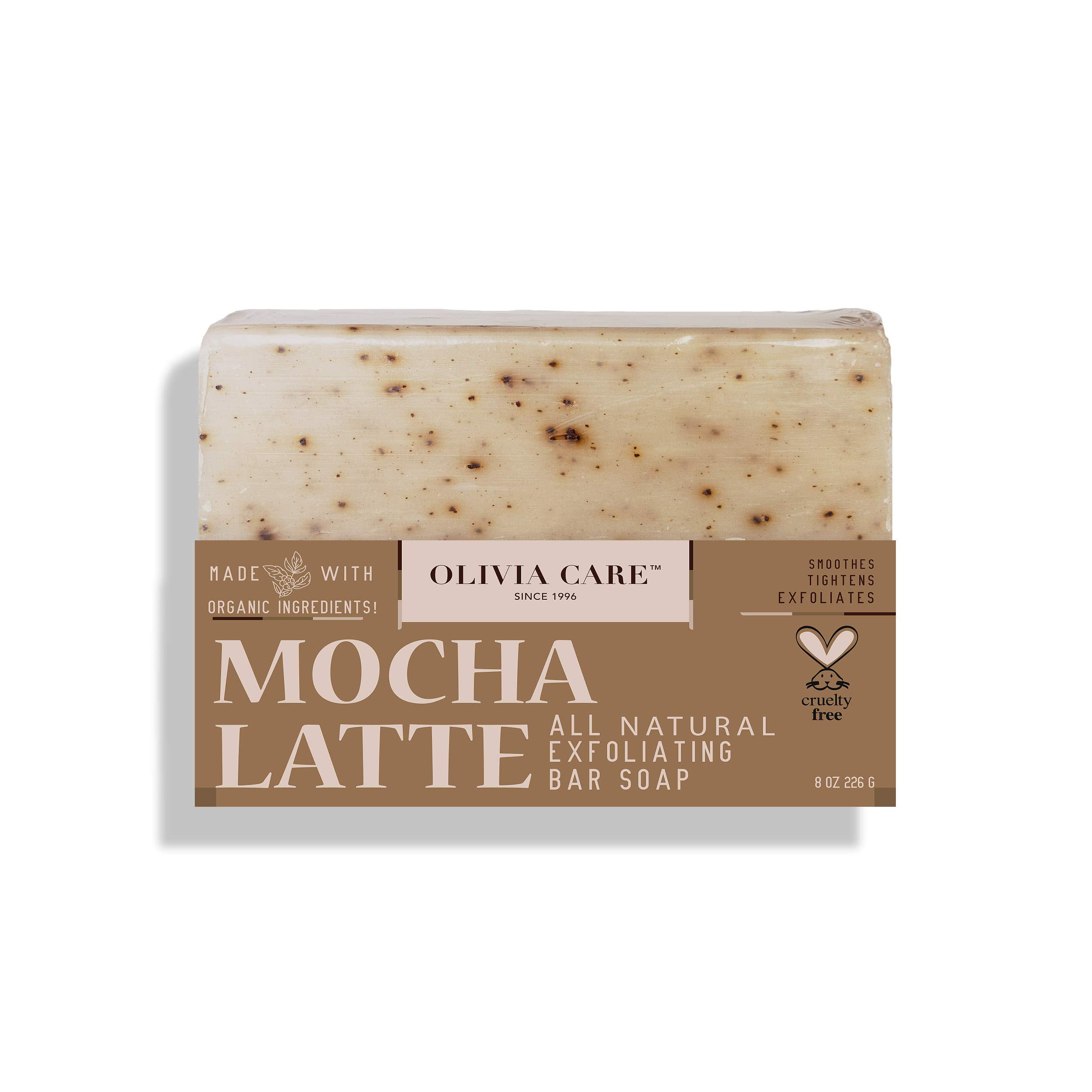 Olivia Care Exfoliating Bar STF9 Soap, Coffee Beans, 100 Natural