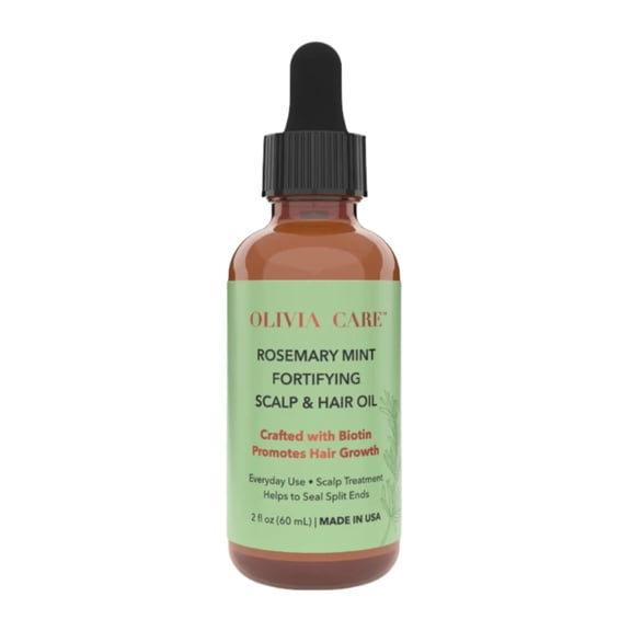 Olivia Care Rosemary Oil for Hair with Mint & Biotin Nourishing Scalp & Strengthening Hair Treatment, Made in USA