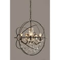 thumbnail image 1 of Olivia Cast Iron Globe Pendant with Crystal Accents in Brown, 1 of 1