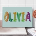 thumbnail image 1 of Olivia Cutting Board, Well-Known Traditional Girl Name with Medieval Roots Modern Funny Party Letters, Decorative Tempered Glass Cutting and Serving Board, Large Size, Multicolor, by Ambesonne, 1 of 1