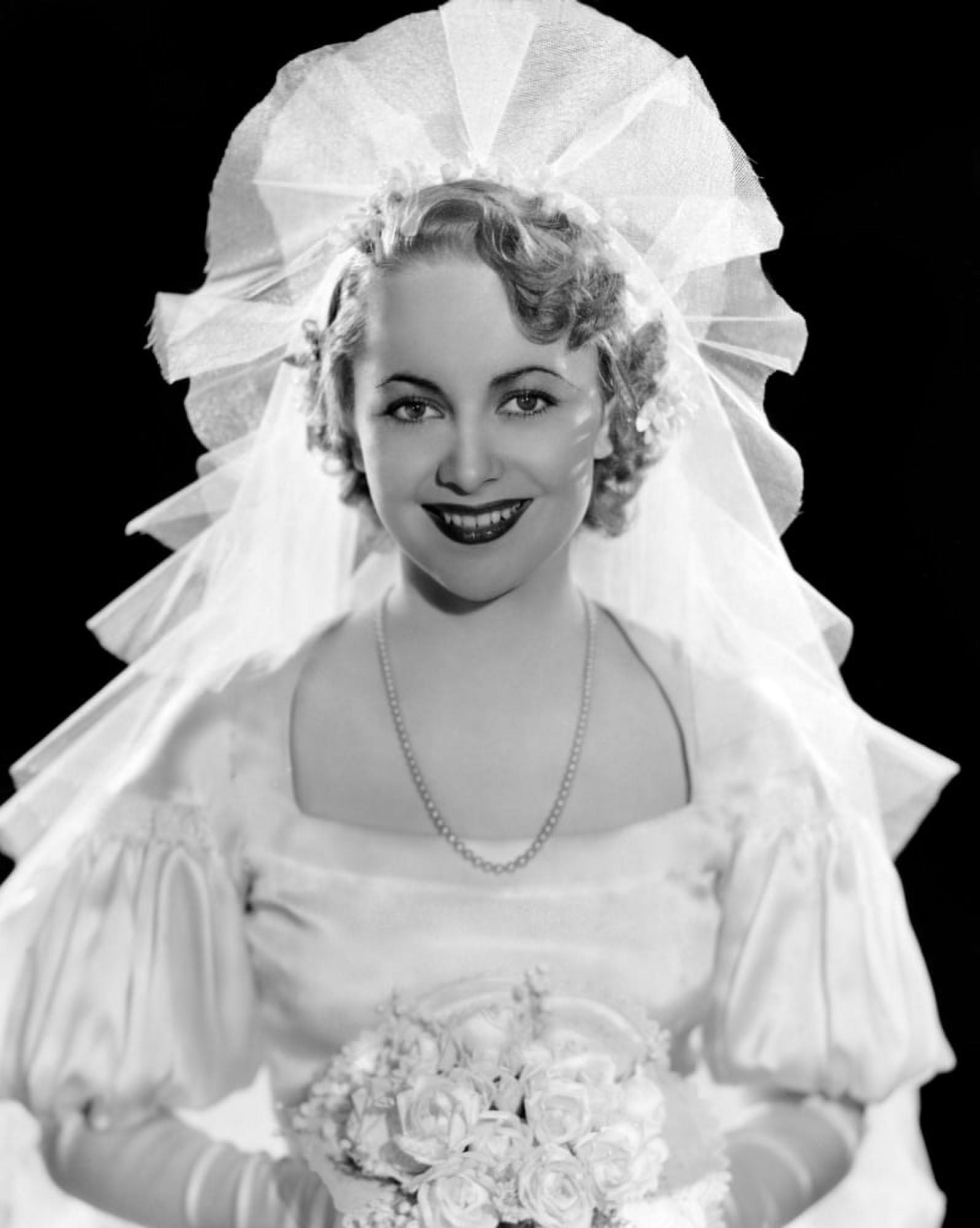 Olivia De Havilland In Fashion Wedding Gown Canvas Art - (16 x 20)
