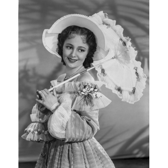 Olivia DeHavilland Portrait in Off Shoulder Dress Photo Print (8 x 10)