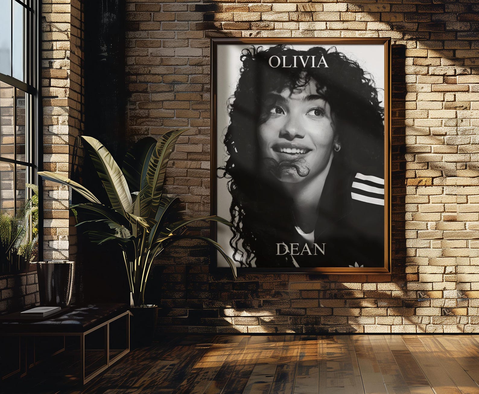 Olivia Dean Black And White Portrait Poster Neo Soul Music Wall Art olivia-dean-black-and-white-portrait-poster-neo-soul-music-wall-art