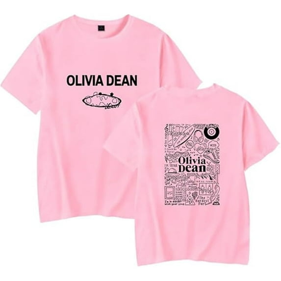 Olivia Dean Lyrics Song Collection T-shirt Fun and fashionable printed pure cotton short sleeved men's and women's Harajuku T-shirt top