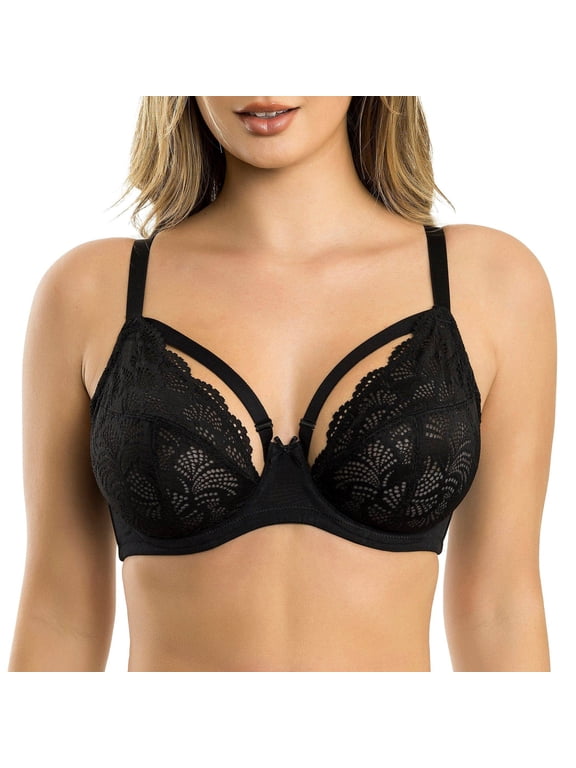 Olivia Unlined Plunge Bra, Black, 36J
