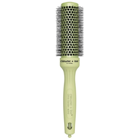 Olivia Garden Ceramic + Ion Round Thermal Hair Brush, Blossom Special Edition, 1.38" (Not Electrical)