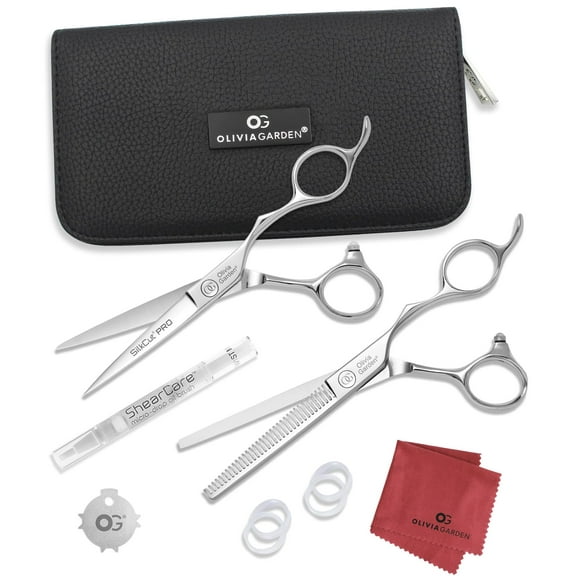 Olivia Garden SilkCutPro Shear and Thinner Zipper case deal (5.75" contains: SKP-575, SKP-T635)