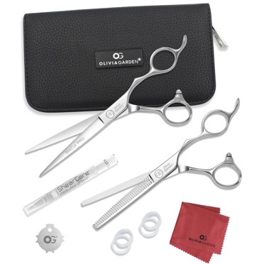 Olivia Garden SilkCutPro Shear and Thinner Zipper case deal (6.5" contains: SKP-650, SKP-T635)