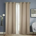 thumbnail image 1 of Olivia Gray PNA225135 54 x 84 in. Anchorage Solid Blackout Grommet Single Curtain Panel - Sesame, 1 of 7