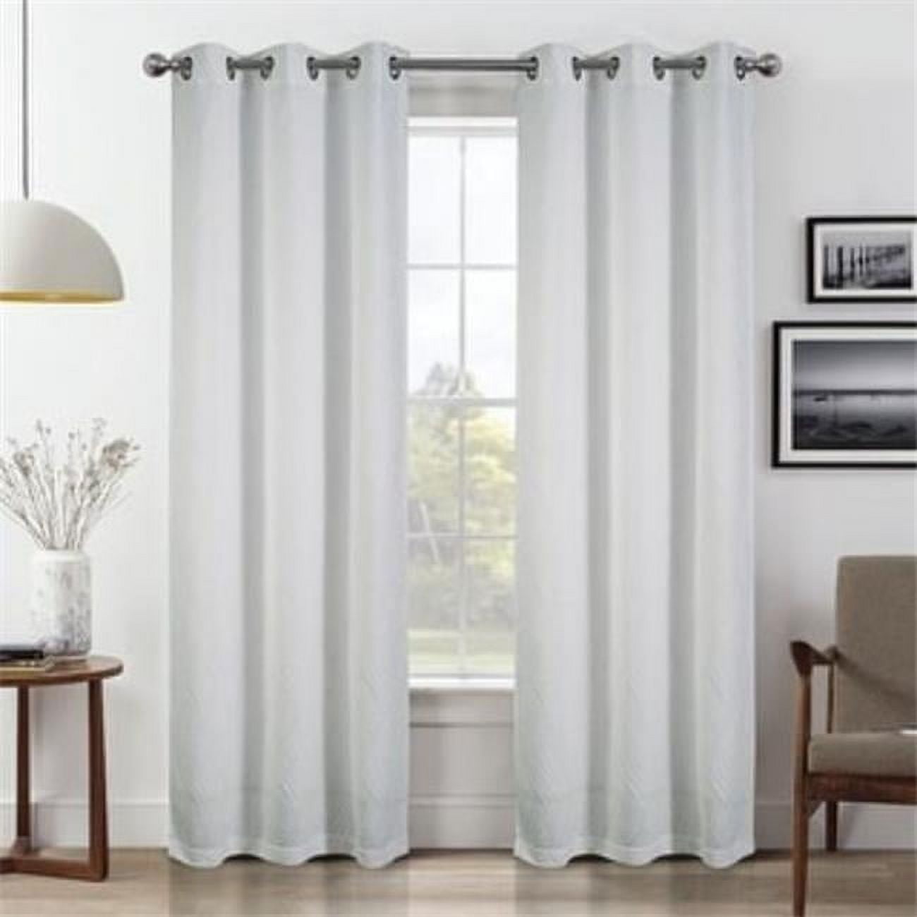 Olivia Gray Brentwood Textured Jacquard Curtain Panel Pair Set of 2