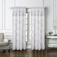 thumbnail image 1 of Olivia Gray PNF28979 54 x 84 in. Fleur Embroidered Single Rod Pocket Curtain Panel with 18 in. Valance, Rose, 1 of 24