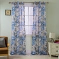 thumbnail image 1 of Olivia Gray Florence Floral Printed 38 x 84 in. Grommet Panel Pair in Blue (Set of 2), 1 of 7