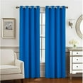 thumbnail image 1 of Olivia Gray Gilbert Solid Single Grommet Curtain Panel Pair - 54x84", Navy, 1 of 5