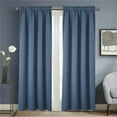 thumbnail image 1 of Olivia Gray PNT22608 54 x 90 in. Twilight Solid Blackout Rod Pocket Single Curtain Panel - Blue, 1 of 5